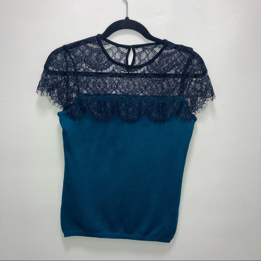 Lace Overlay Blouse
